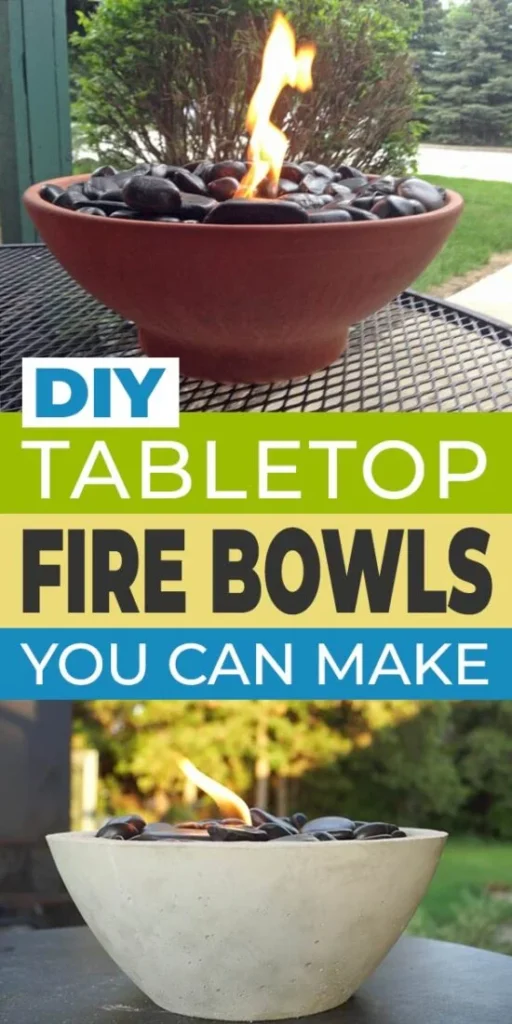 DIY tabletop fire bowls
