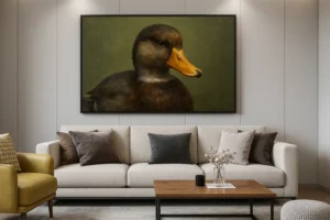 Duck oil painting