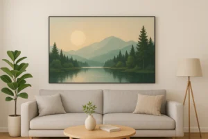 Living room art inspired by nature