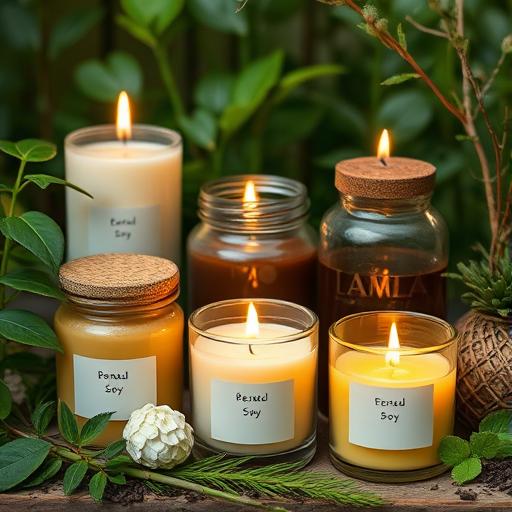 Eco-friendly candles made with soy and beeswax