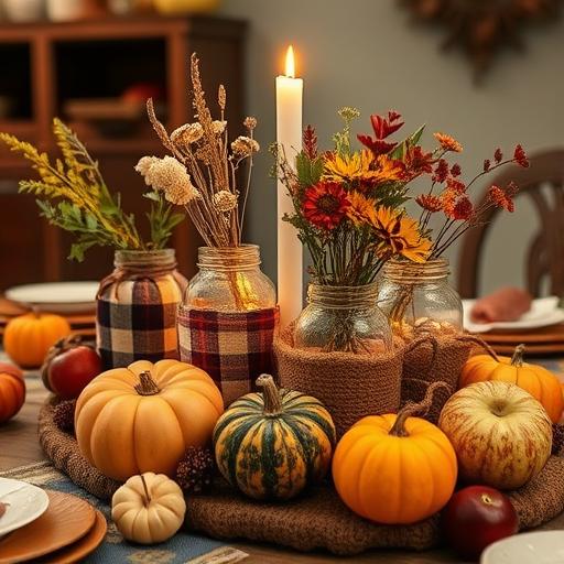 Budget-friendly fall centerpiece