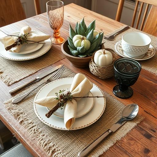 Charming rustic tablescape