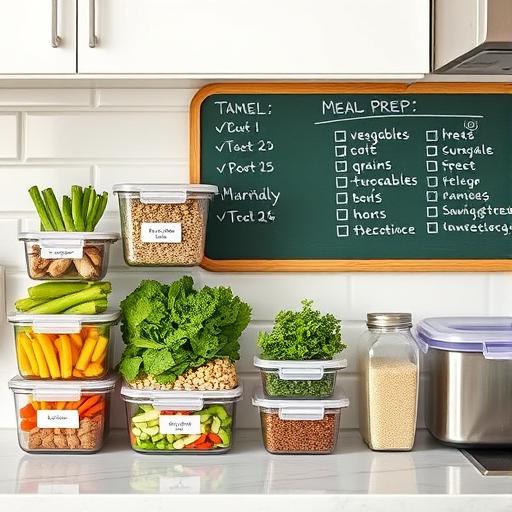 Clean and organized kitchen ready for meal prep