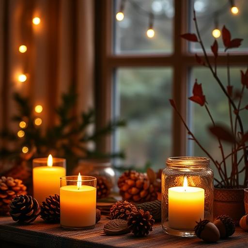 Cozy fall table atmosphere