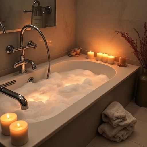 Serene bathroom setting
