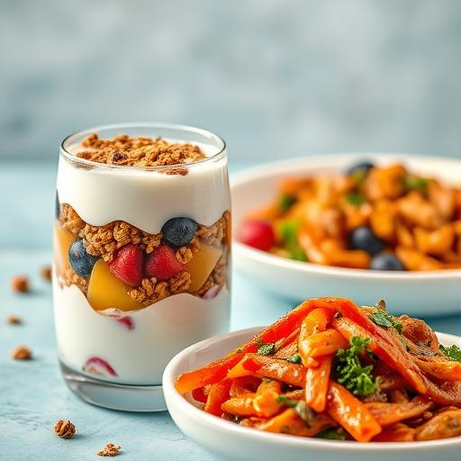 Fun and inviting kitchen atmosphere with vegetables and kitchen utensils