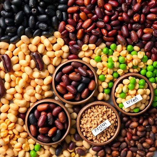 A detailed close-up view of various nuts and seeds.