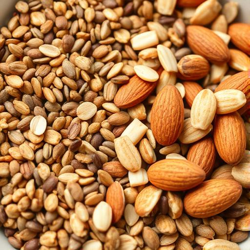 An assortment of seeds and nuts