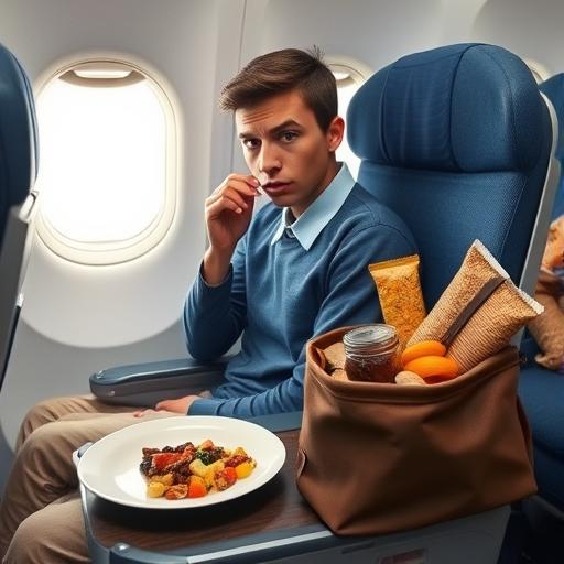Airplane snack scenario