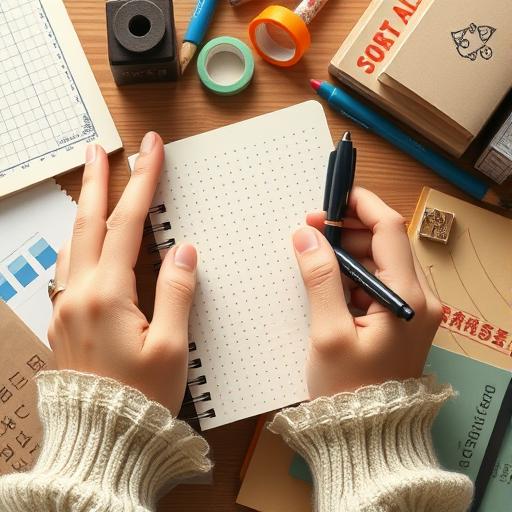 Supplies for bullet journaling