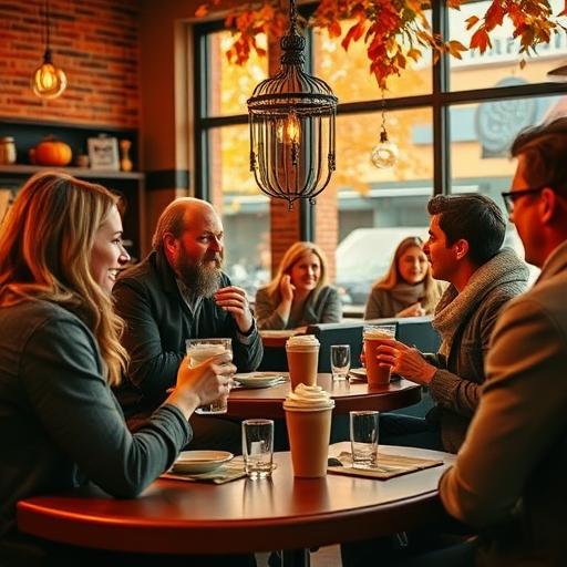 A cozy coffee shop setting perfect for self-reflection