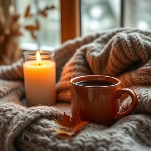 A cozy fall morning setup