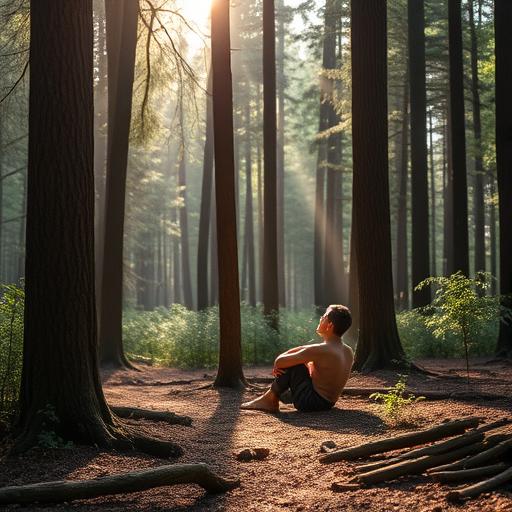 A depiction of individuals sharing stories and quotes on their forest bathing experience.
