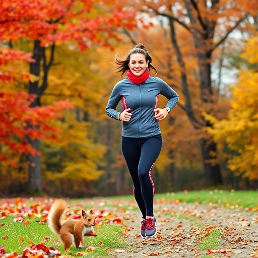 Dynamic autumn scene