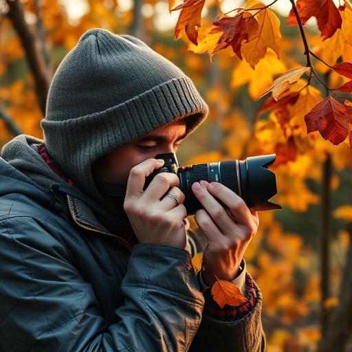 A dynamic autumn scene capturing the essence of relaxation.