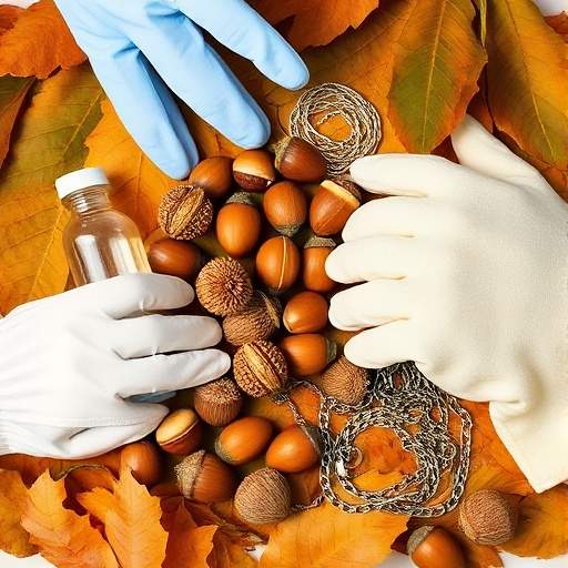 Flatlay of essential tools and materials for crafting acorn jewelry.