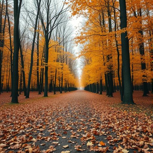 A peaceful autumn scene representing new beginnings