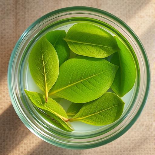 Serene scene with pressed fall leaves displayed