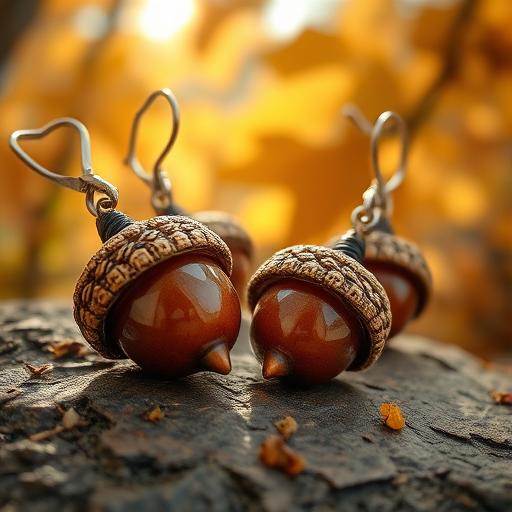 Stunning display of finished acorn jewelry creations.