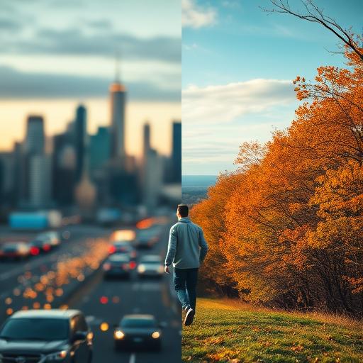 Chaotic morning scene illustration