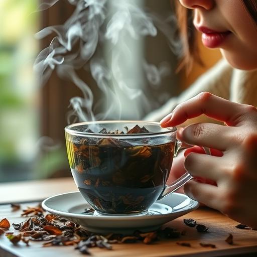 An assortment of tea leaves and a steaming cup of tea, symbolizing exploration and variety