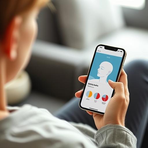 A scenic illustration of incorporating technology with guided breathing.