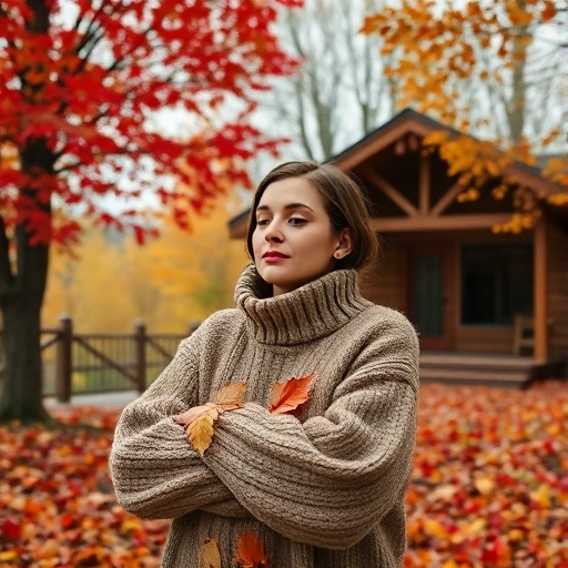 Serene wellness retreat in autumn