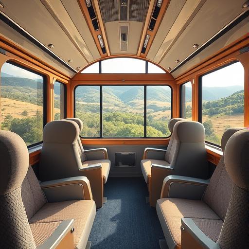 Interior of a luxurious train