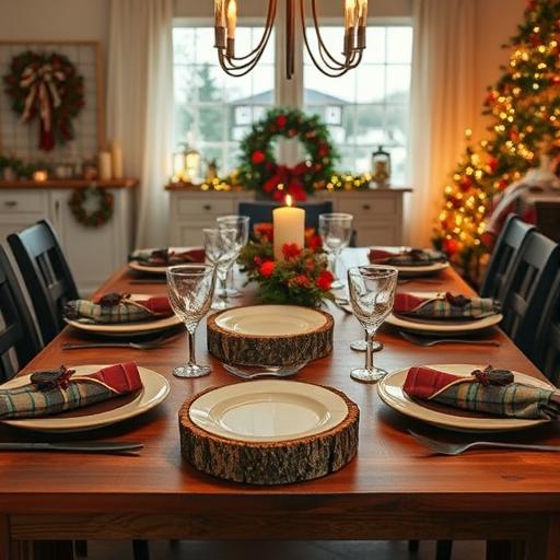 A beautifully decorated dining table set for a festive gathering