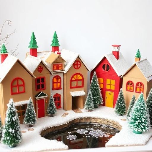 A cozy festive holiday village