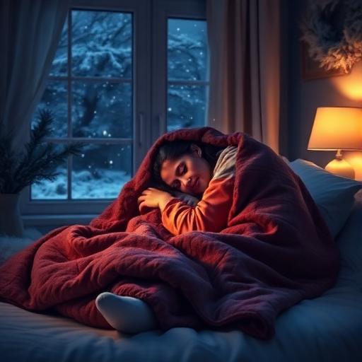A cozy winter night scene