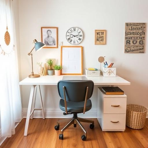 A creative and ergonomic workspace setup
