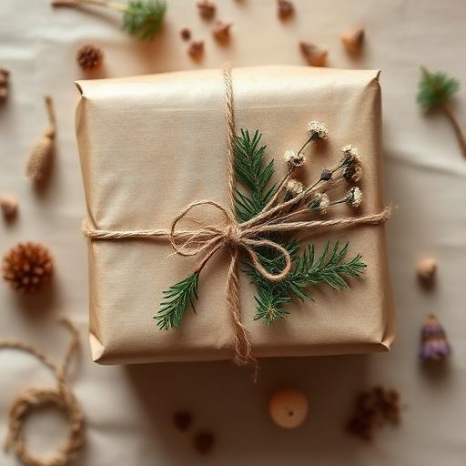 Creative and Eco-friendly Gift Wrap Scene