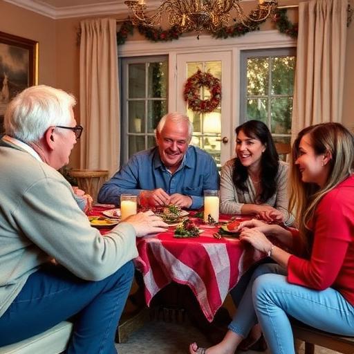 A family gathering during the holidays