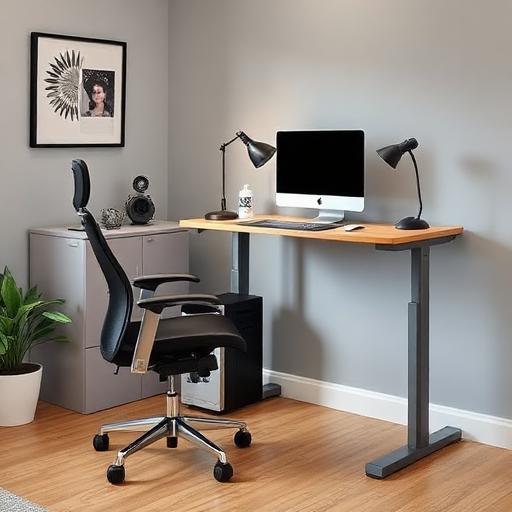 A sleek and ergonomic office setup