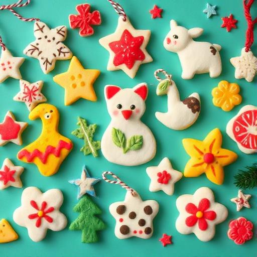 Kids making salt dough ornaments