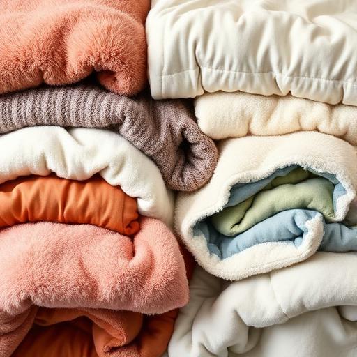 An array of weighted blankets