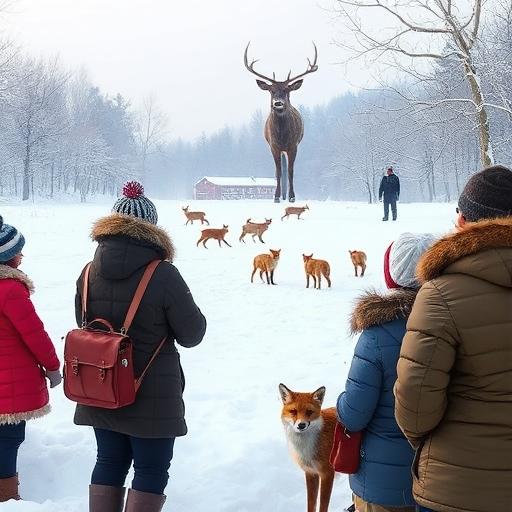 Art depicting winter wildlife