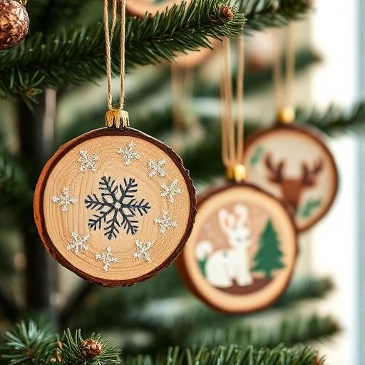 Beautiful DIY wood slice candle holders adding a warm glow
