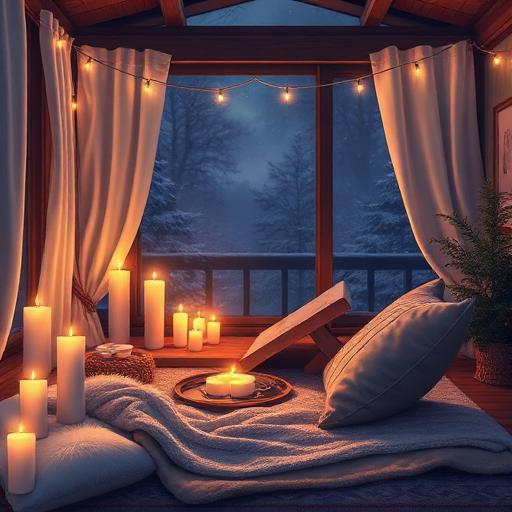 Cozy indoor atmosphere for a winter night