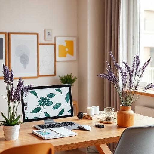 Collaborative workspace with happy team