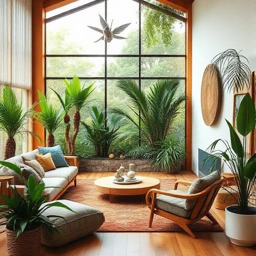 An interior filled with sensory details that enhance relaxation and create a calming atmosphere.