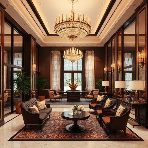 A luxurious setting with elegant decor.